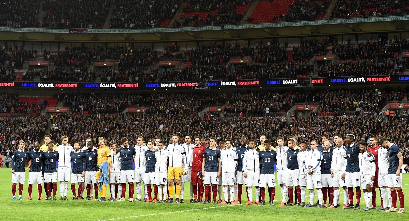 El homenaje del Inglaterra-Francia, en imágenes