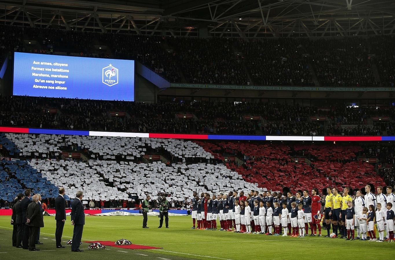 El homenaje del Inglaterra-Francia, en imágenes