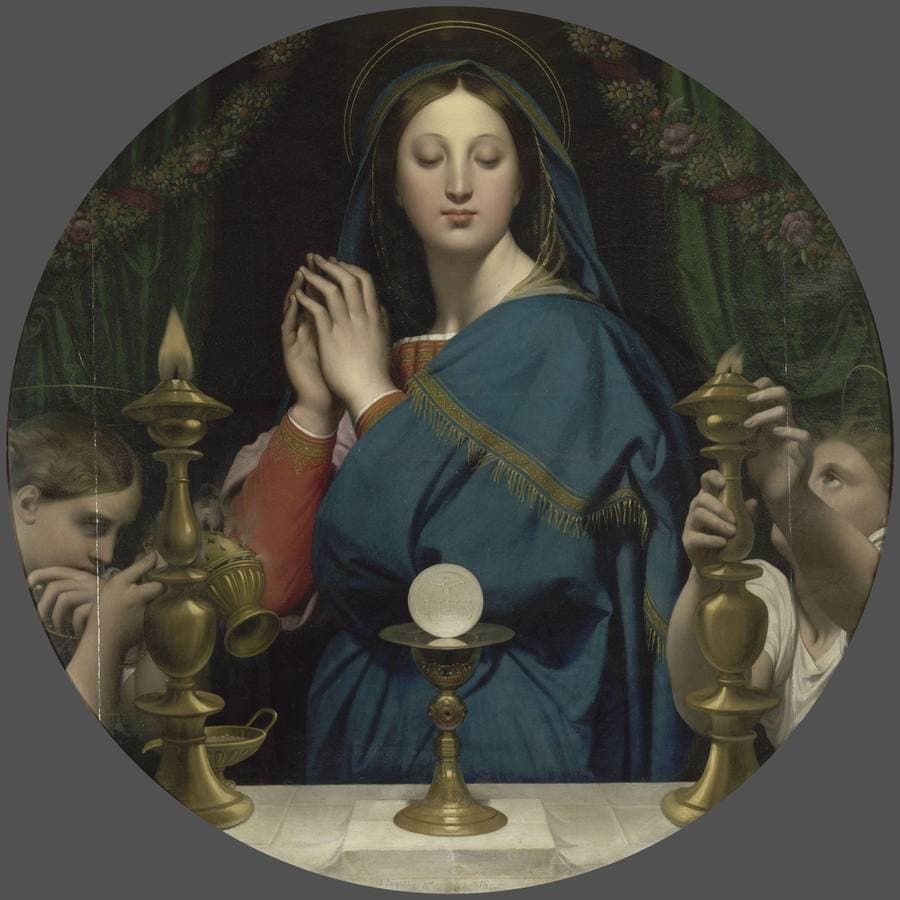 «La Virgen adorando la Sagrada Forma», de Ingres (1854). 