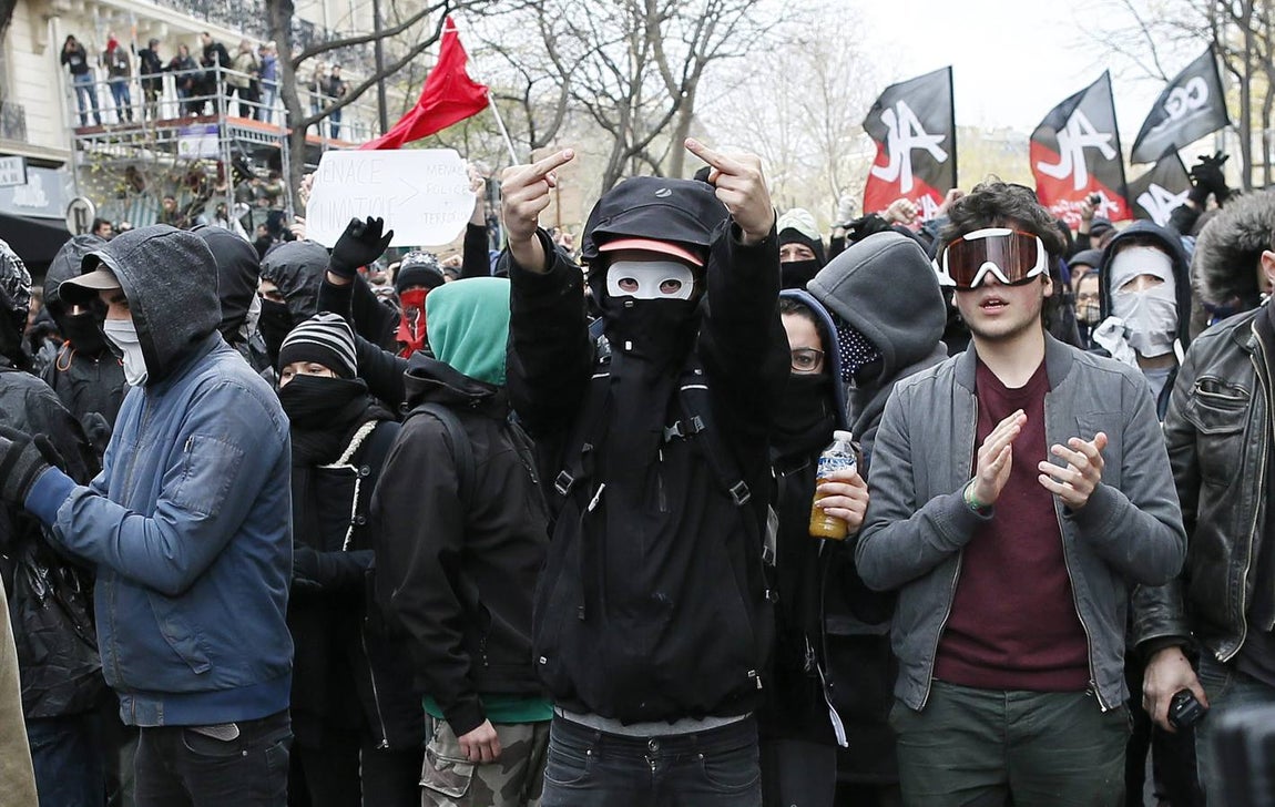 Los manifestantes protestaban contra el cambio climático. 