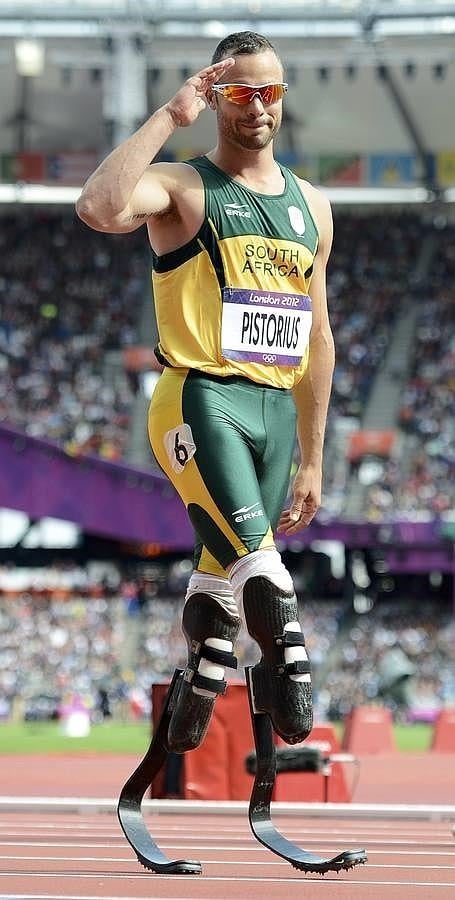 Pistorius momentos antes de competir. 