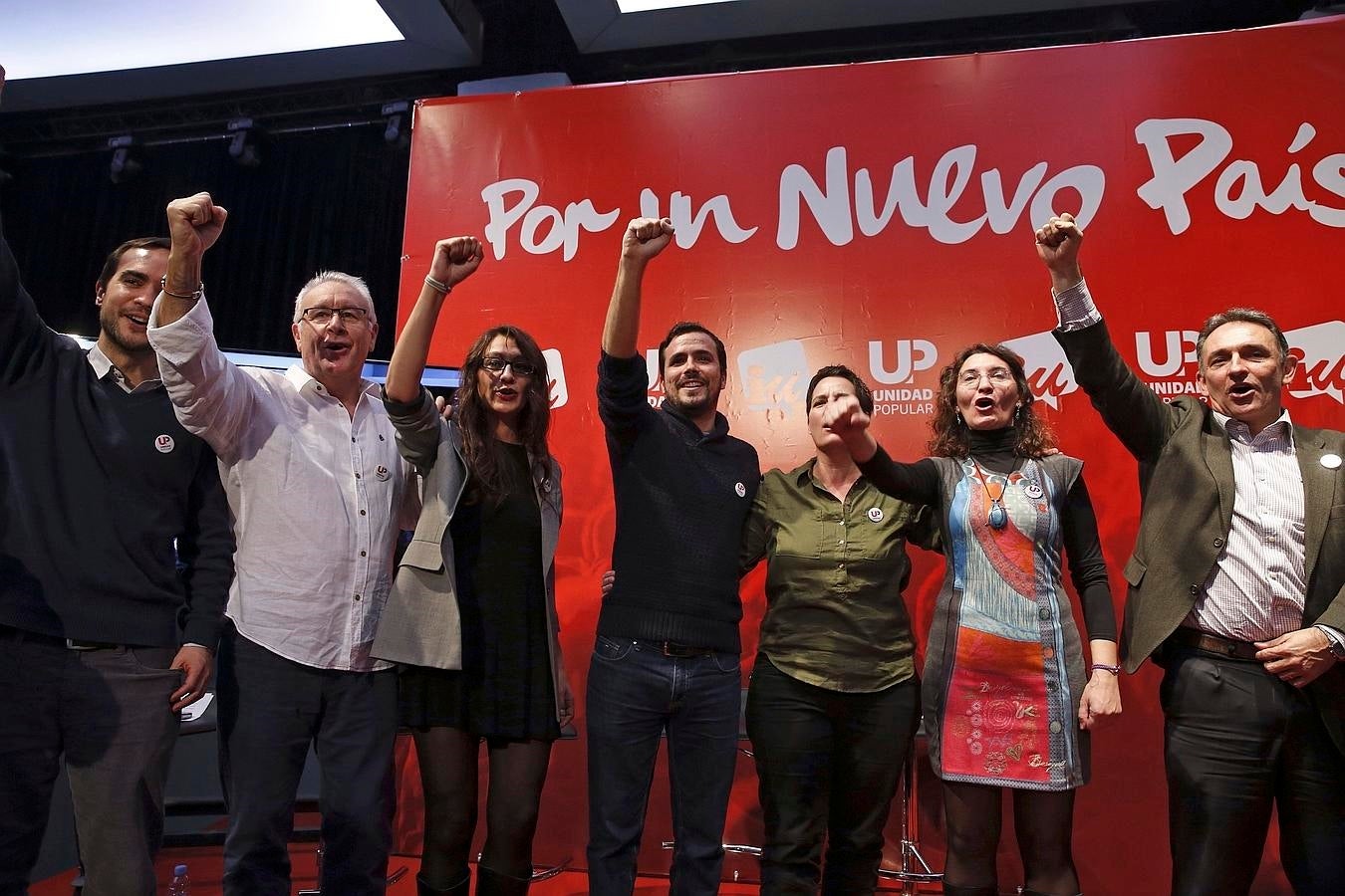 El candidato de Izquierda Unida, Alberto Garzón, durante el acto de inicio de campaña, celebrado en Madrid. 