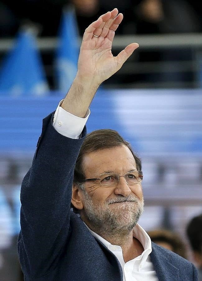 Mariano Rajoy, hoy en la Plaza de Toros de Las Rozas (Madrid). 