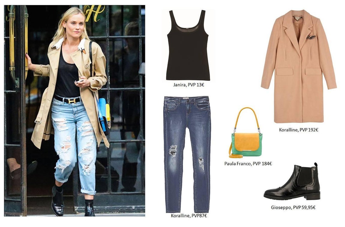 Diane Kruger, un toque de color a la informalidad. 