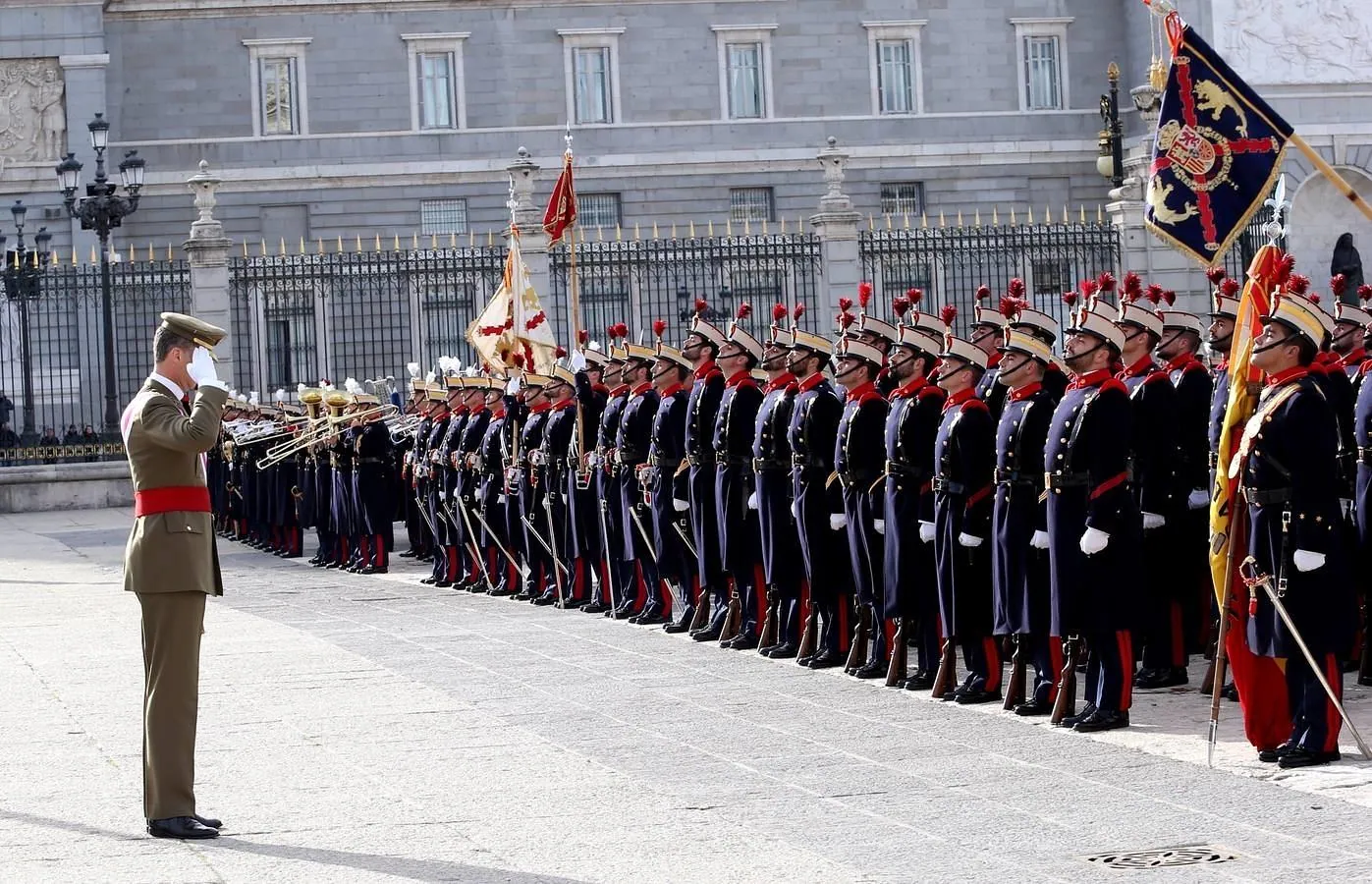 Los Reyes Felipe VI y Letizia han presidido la celebración de la Pascua Militar en el Palacio Real