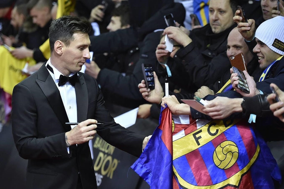 Messi, una de las estrellas de la gala. 