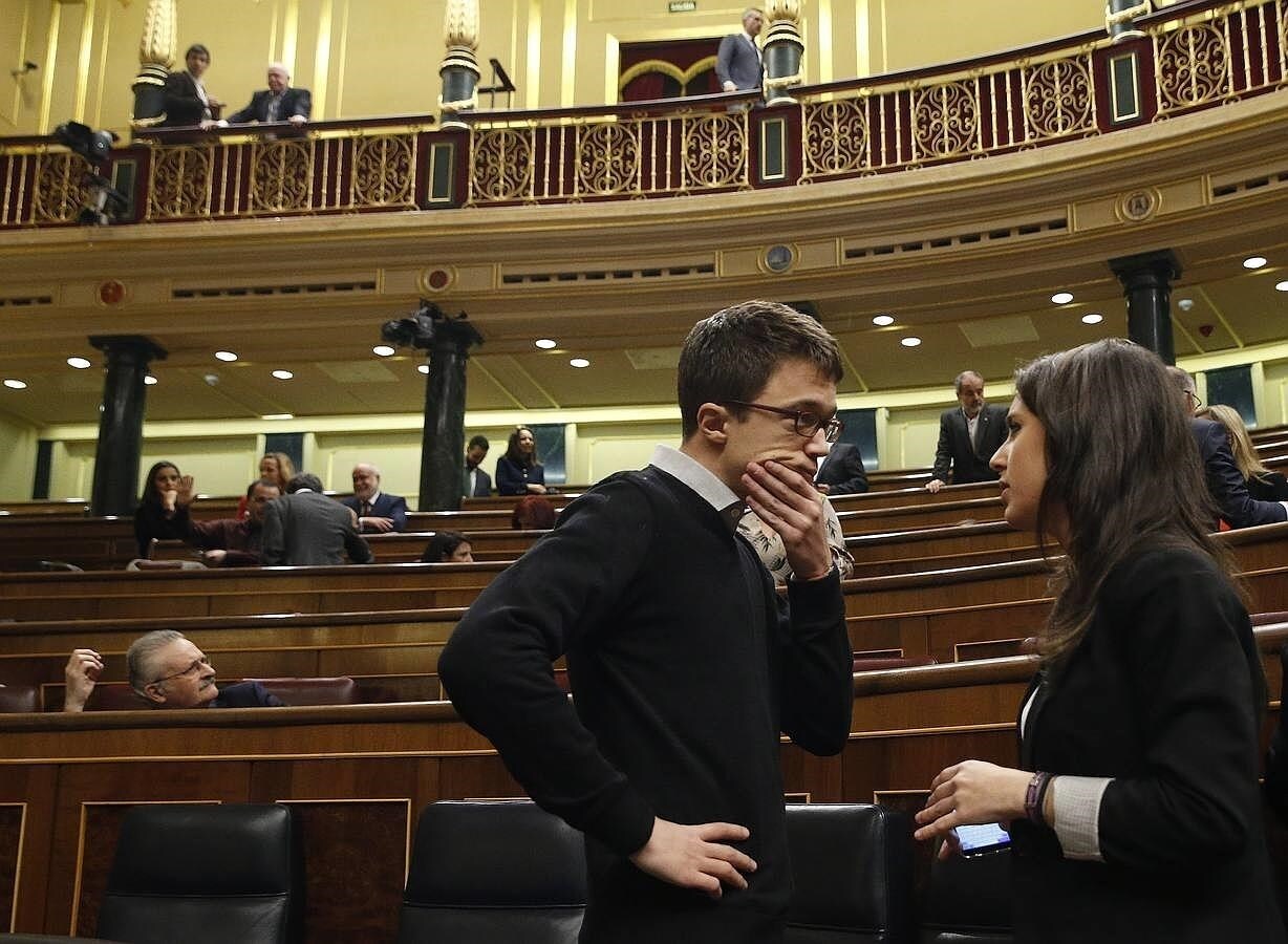 El diputado de Podemos Íñigo Errejón en el Congreso. 
