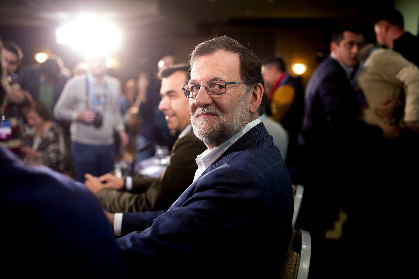 Mariano Rajoy asiste en Córdoba a una reunión de la Junta Directiva de la formación de la ciudad. 