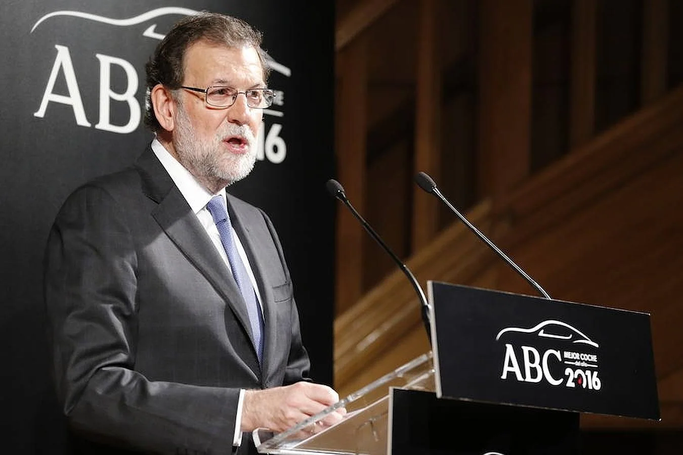 Mariano Rajoy, durante el discurso de la entrega del Mejor Coche del Año ABC 