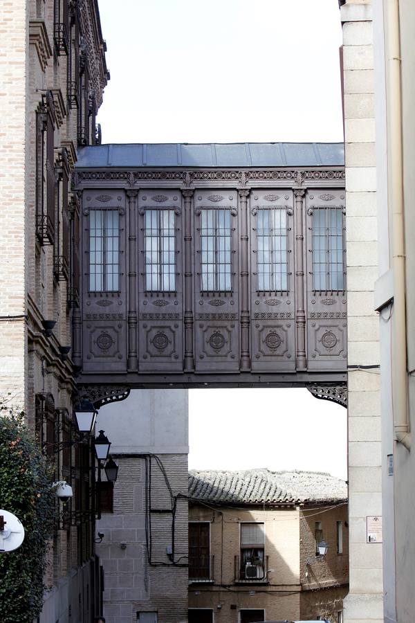 El cobertizo que unía los dos edificios en el siglo XX. 