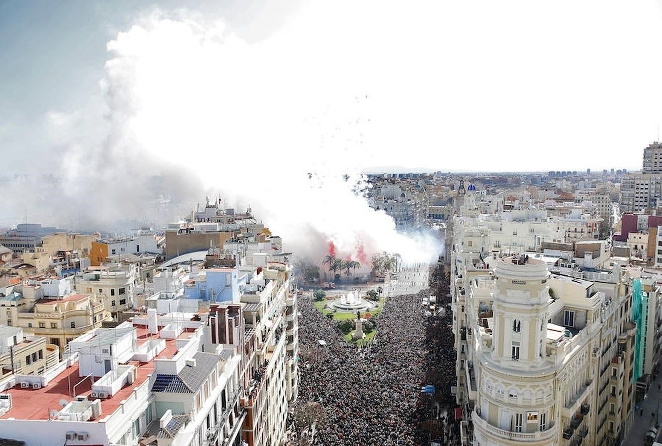 Así ha sido la mascletà dedicada a la Unesco por las Fallas de Valencia