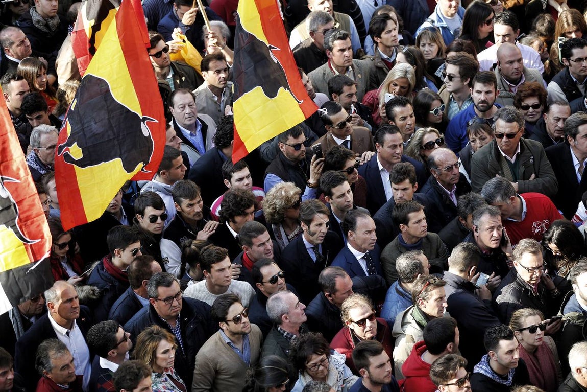 Imágenes de la multitudinaria manifestación taurina en Valencia
