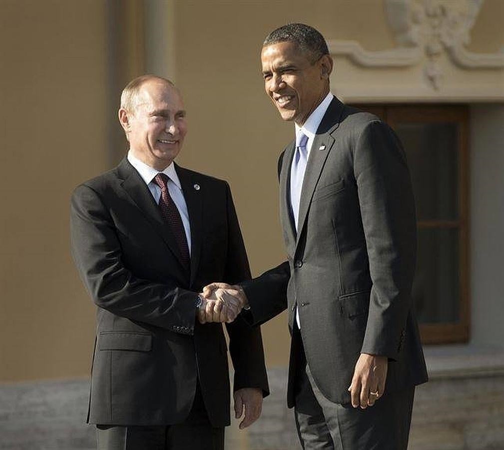 En esta fotografía, Putin recibe a Obama el 5 de septiembre de 2013 para una cumbre del G-20 en San Petersburgo. 