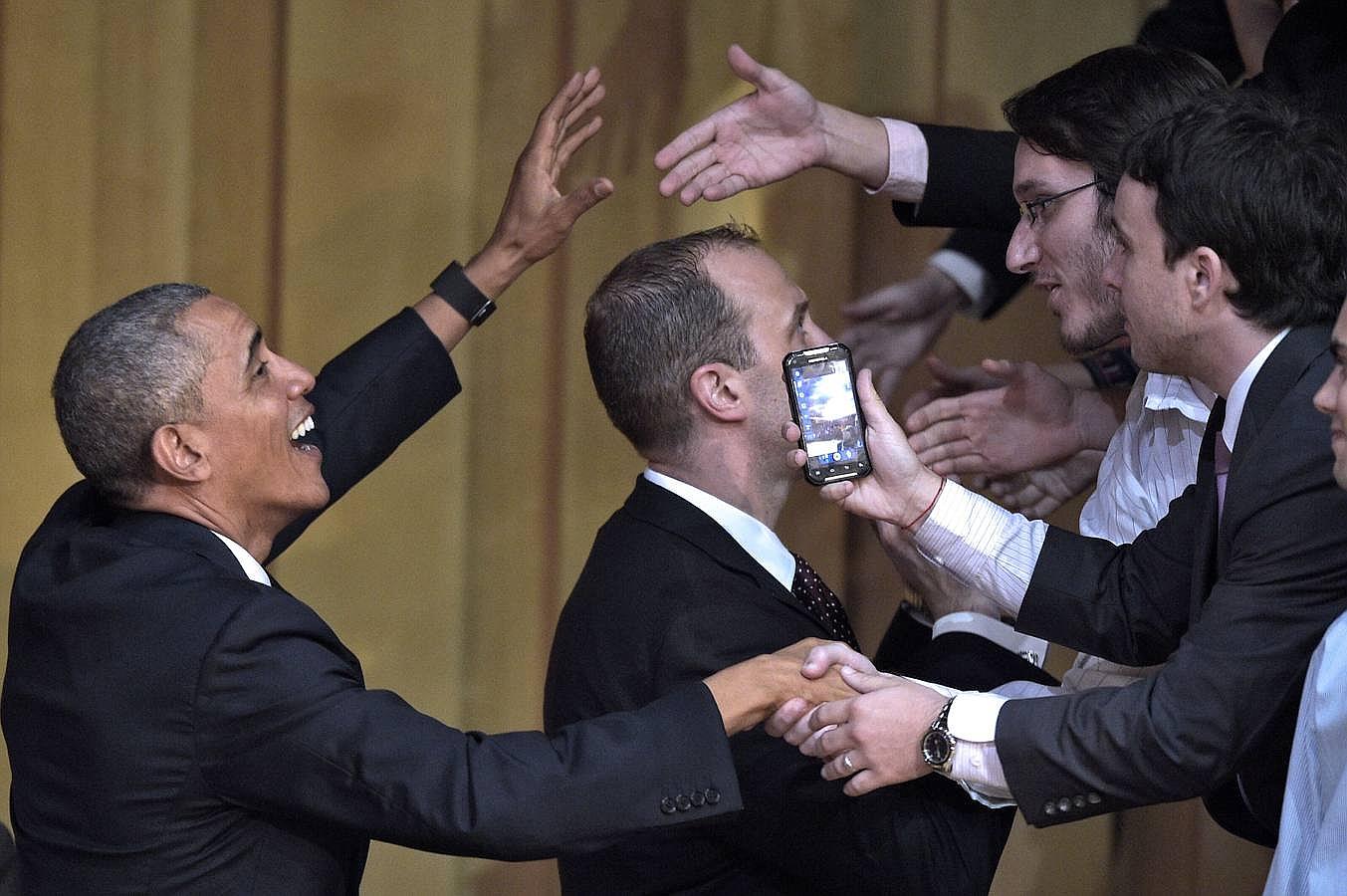 Obama, durante el encuentro con jóvenes emprendedores