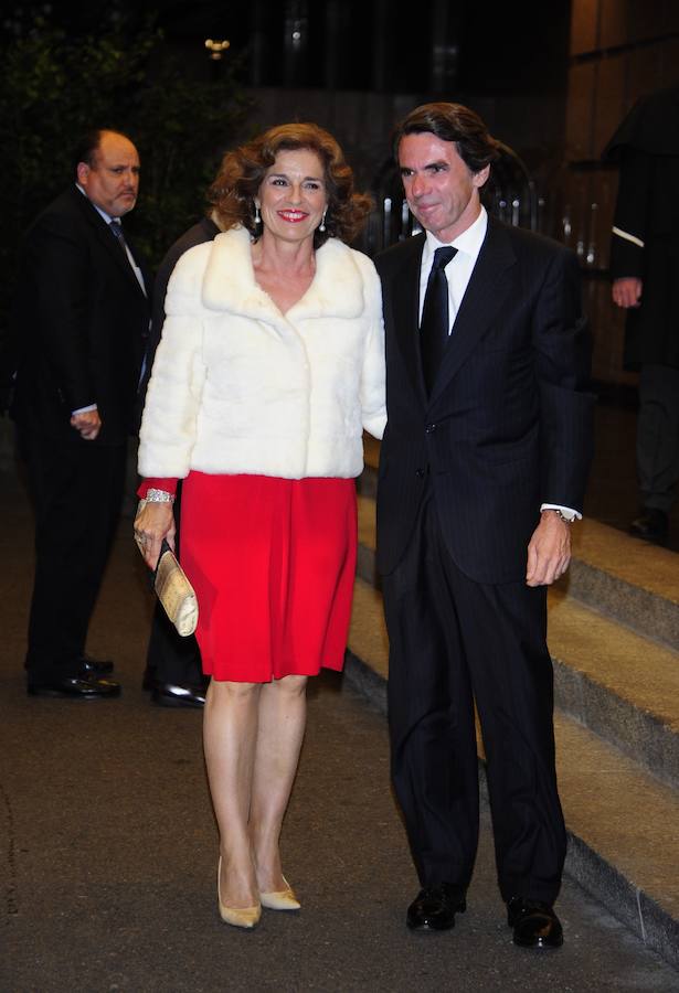 José María Aznar y Ana Botella, a su llegada a la fiesta. 