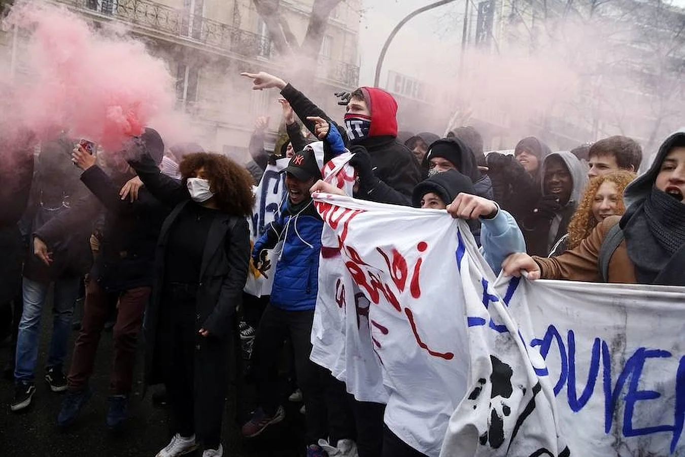 Otra marcha que ha partido esta mañana desde Place de la Nation, en el este de París