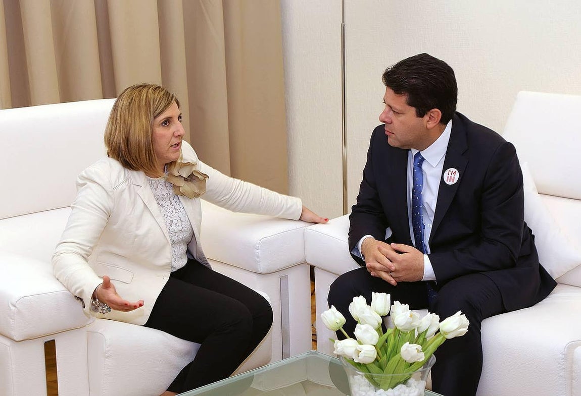 Imágenes de la visita del ministro principal de Gibraltar a Cádiz