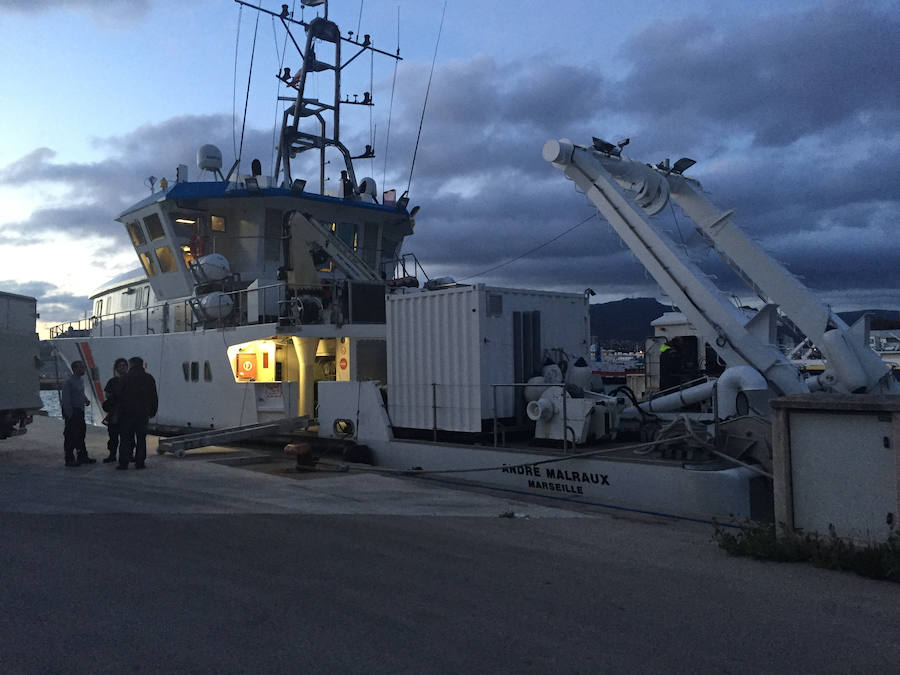 El André Malraux, en el puerto próximo a Tolón. 