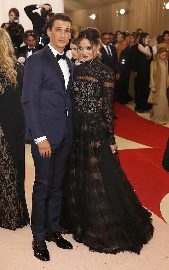 El actor Milles Teller y Keleigh Sperry. 