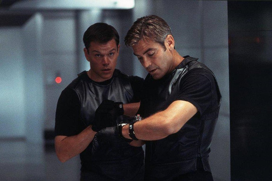 Junto a Matt Damon en «Ocean's eleven» (2001). 