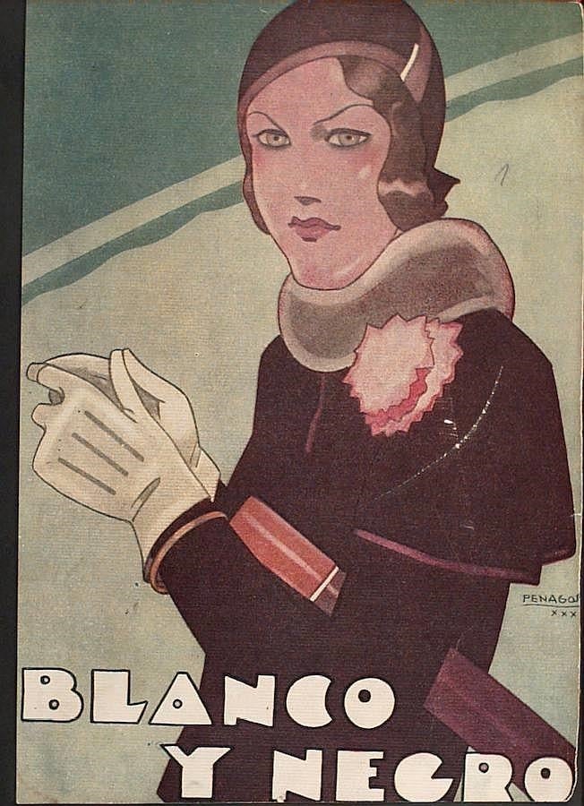 Revista moderna. Portada de 1932 con ilustración de Rafael De Penagos