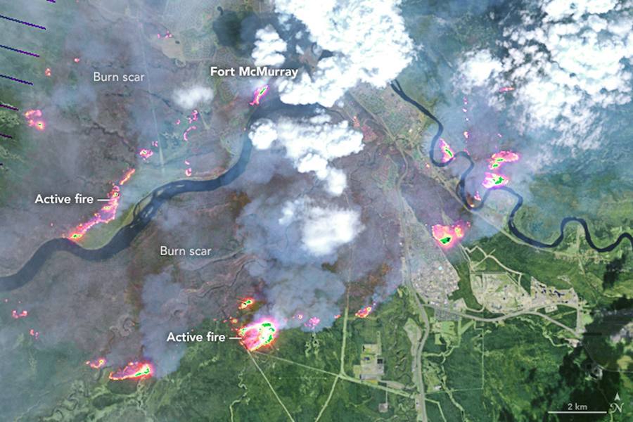 El furioso incendio de Canadá, en imágenes