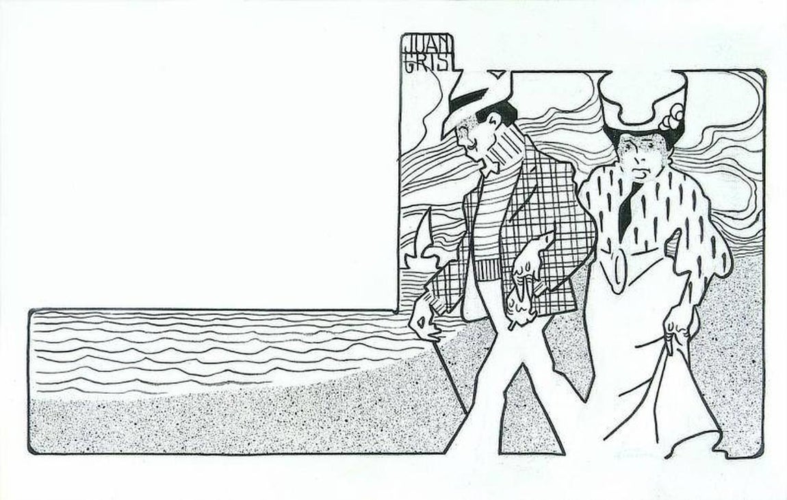 Creando estilo. Otra ilustración de Juan Gris, de 1906