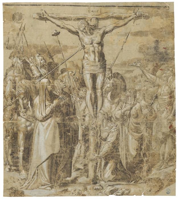 «Crucifixión» (h.1550-5), de Pedro de Campaña. 