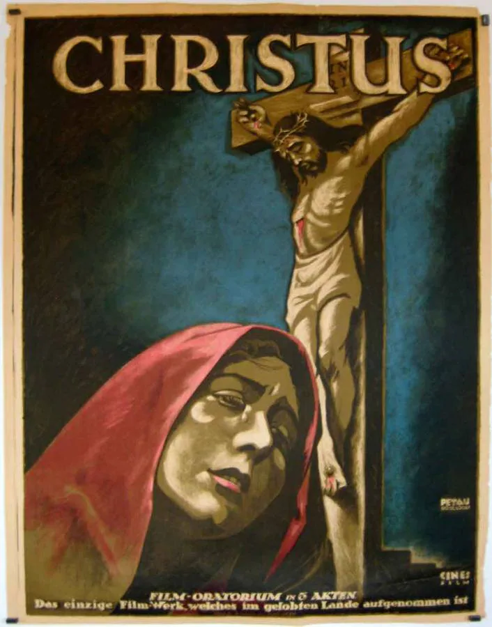Cartel de la película Christus proyectada en el Moderno en 1918