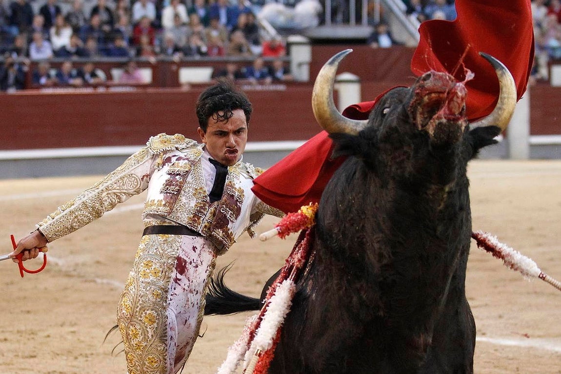 Sangre y orejas de auténticos novilleros en Madrid