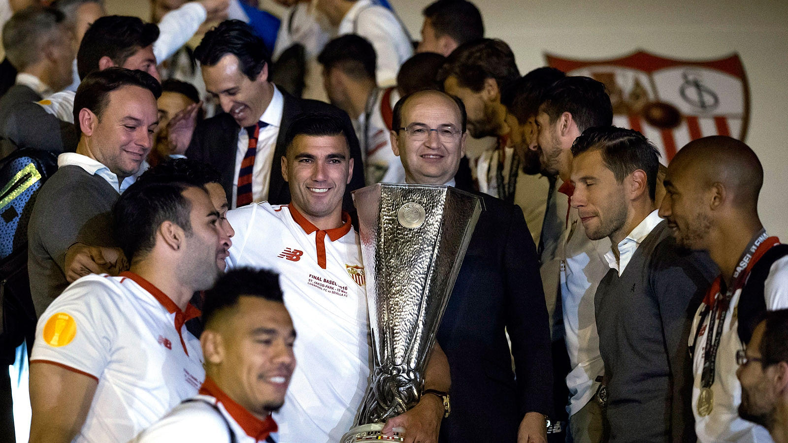 El Sevilla llega a la ciudad con la Europa League