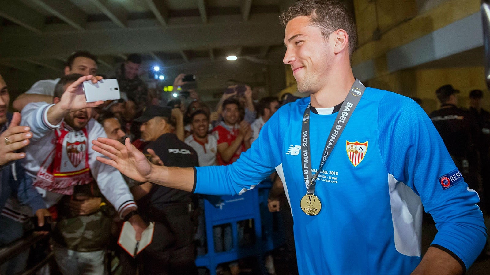 El Sevilla llega a la ciudad con la Europa League