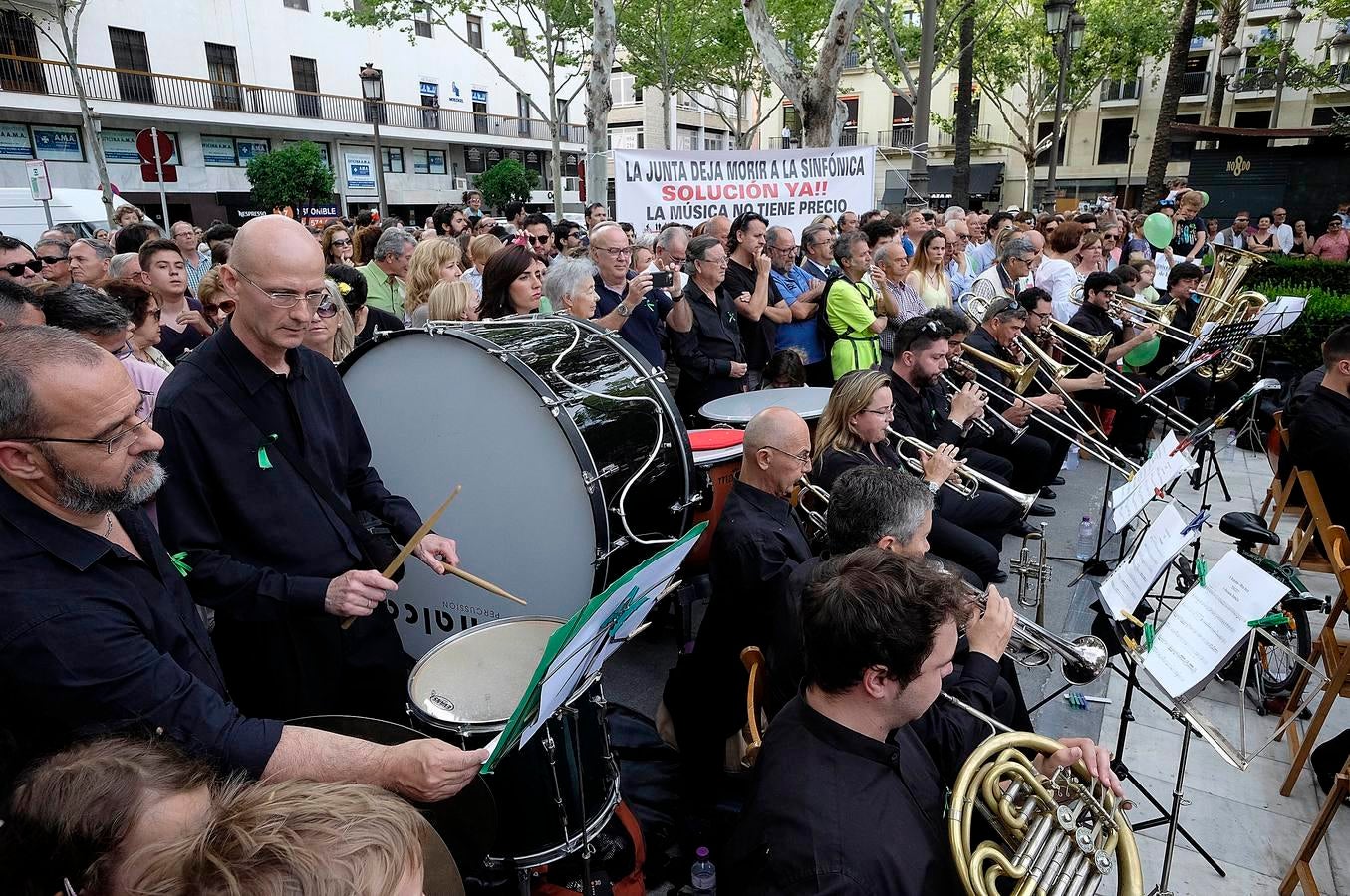 La ROSS denuncia sus penuarias económicas en plena Plaza Nueva