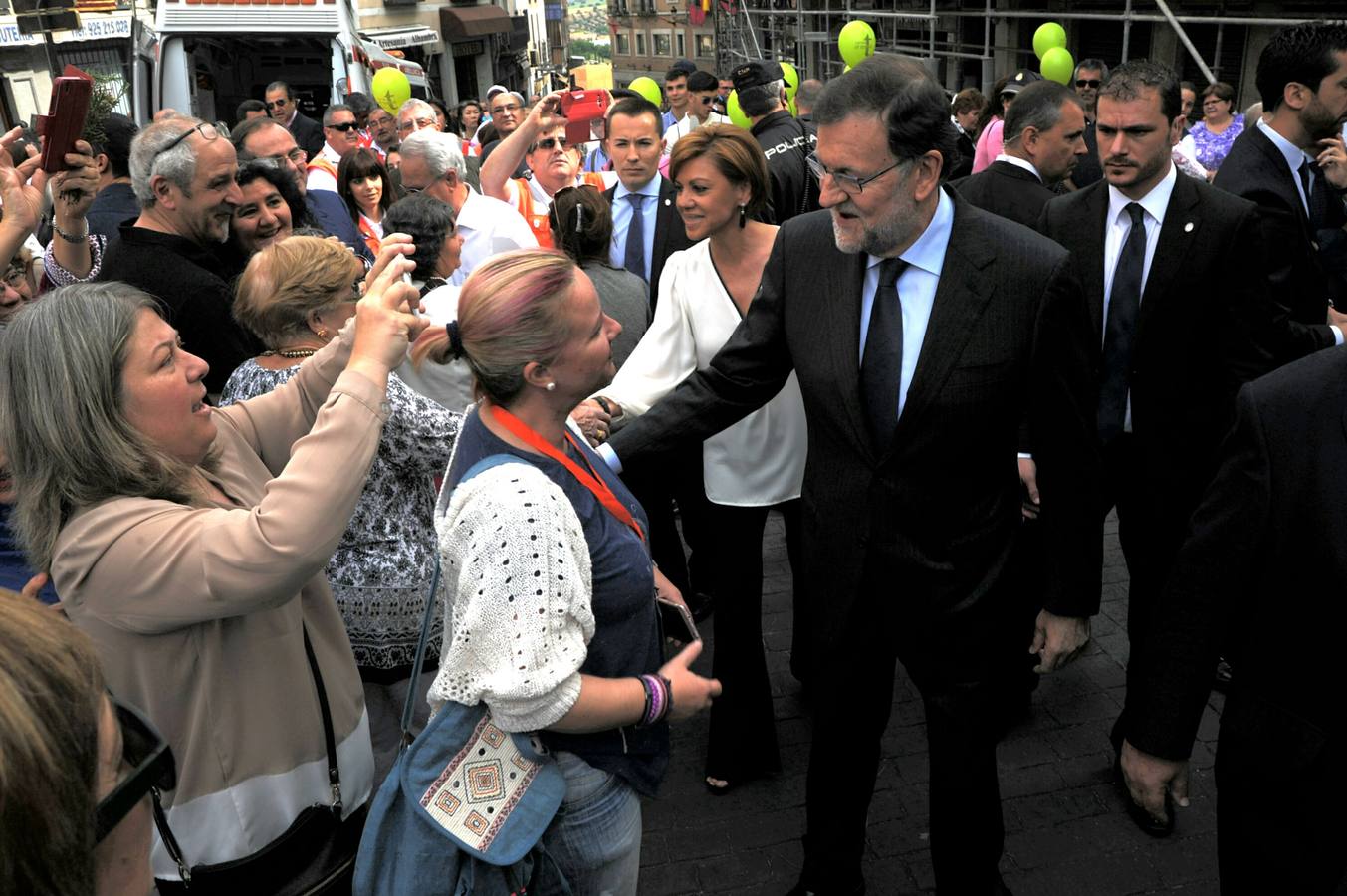 Rajoy, a su llegada a la Delegación del Gobierno. 