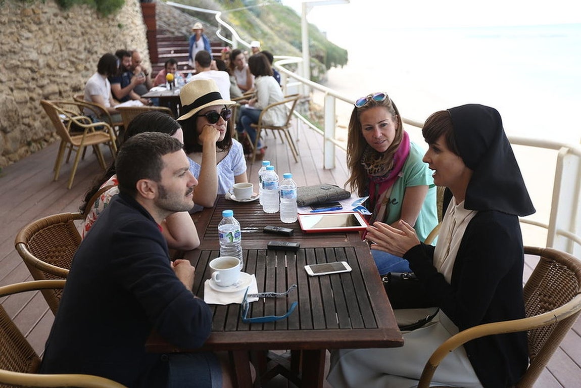 Rodaje en Los Caños de la serie de Telecinco &#039;Perdóname Señor&#039;