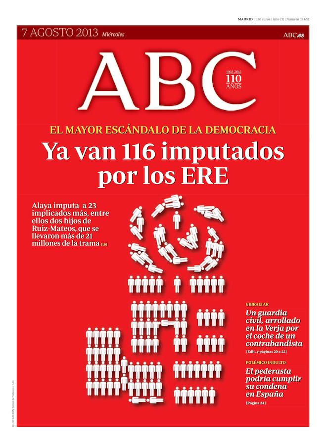 7 de agosto de 2013. Ya van 116 imputados por los ERE