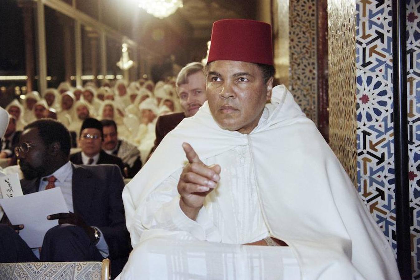 En una ceremonia religiosa por el Ramadán en Rabat en 1998. 