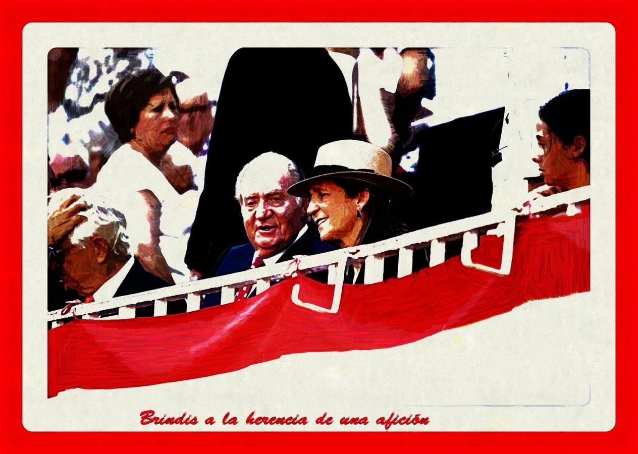 Don Juan Carlos, Doña Elena y Victoria Federica. 