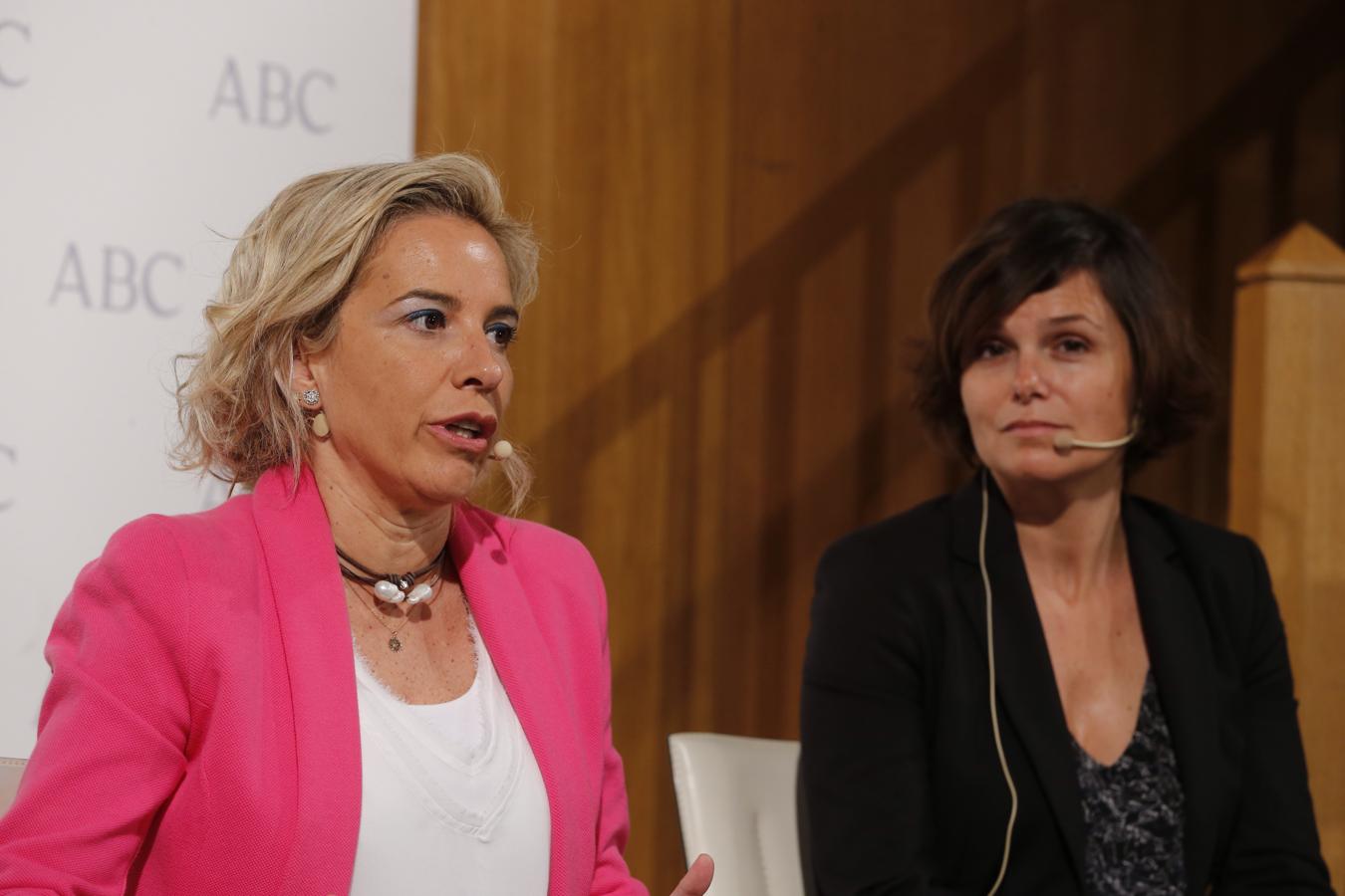 Adela Martínez-Cachá e Inés Torralba durante su intervención en el Foro del Agua celebrado en ABC. 