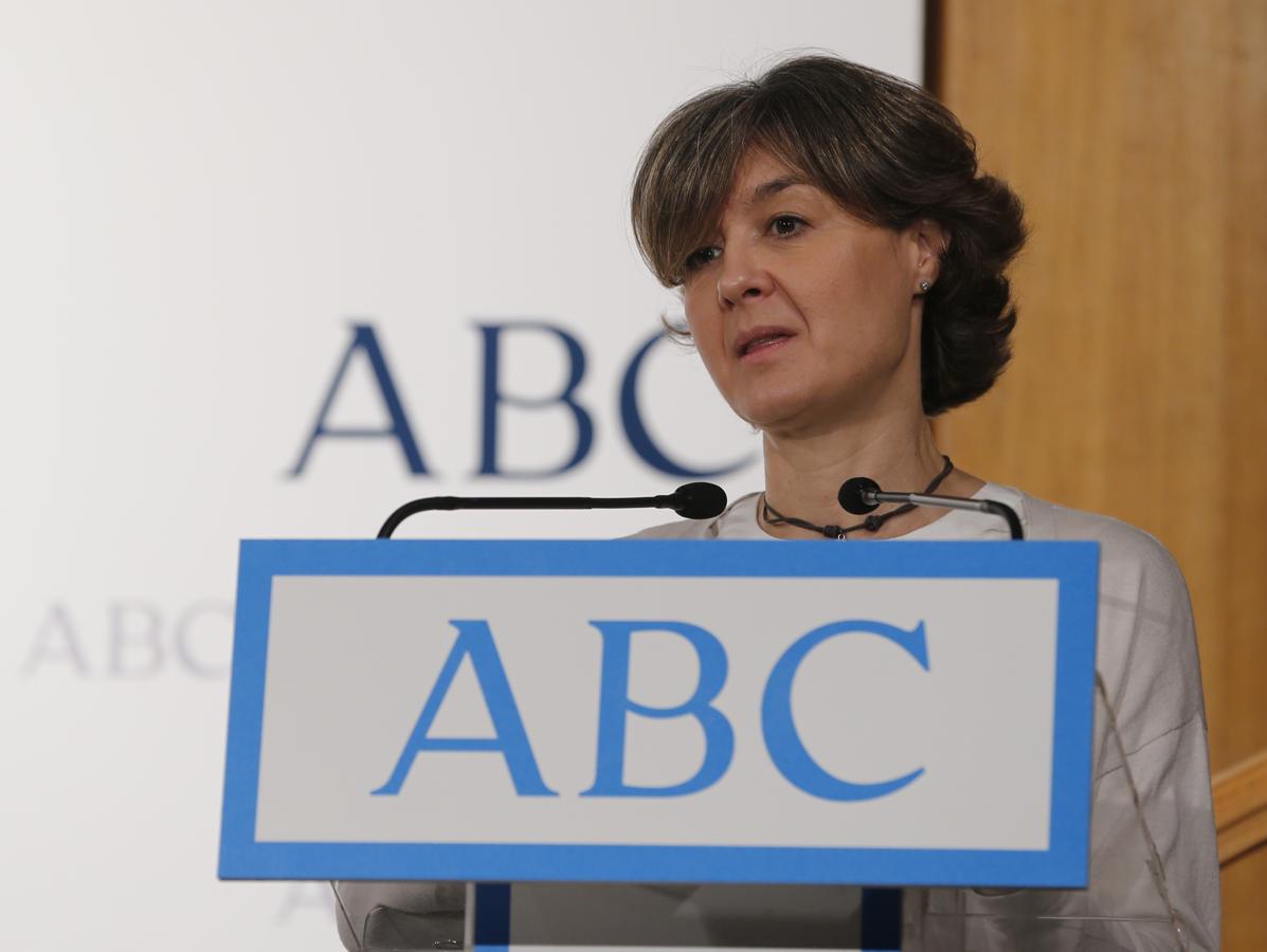 La ministra de Medio Ambiente, Isabel García Tejerina, durante su intervención en el Foro del Agua ABC. 