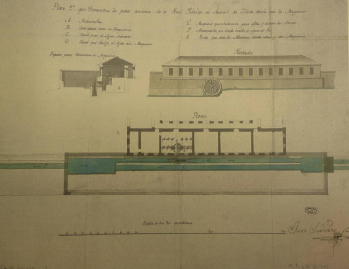 Estudio para la reforma del canal en 1787 por Juan Sardinero. 
