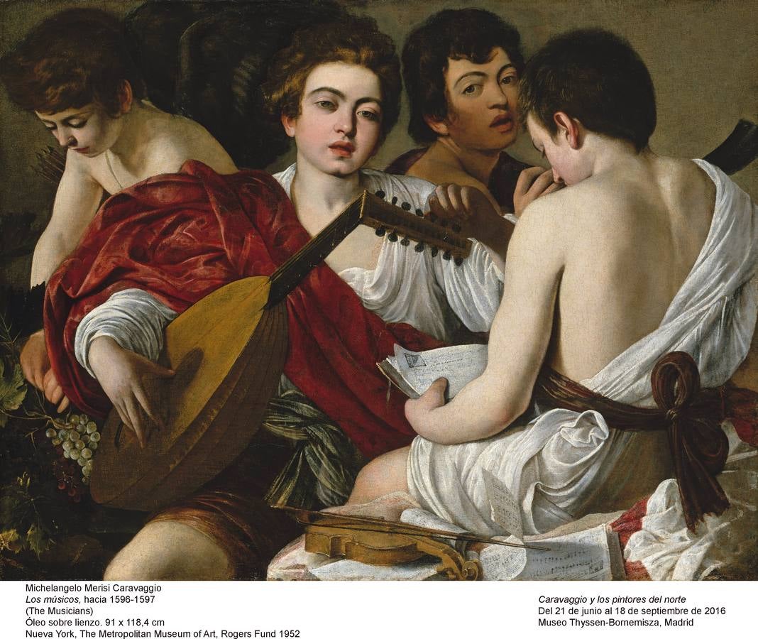 «Los músicos», de Caravaggio. 
