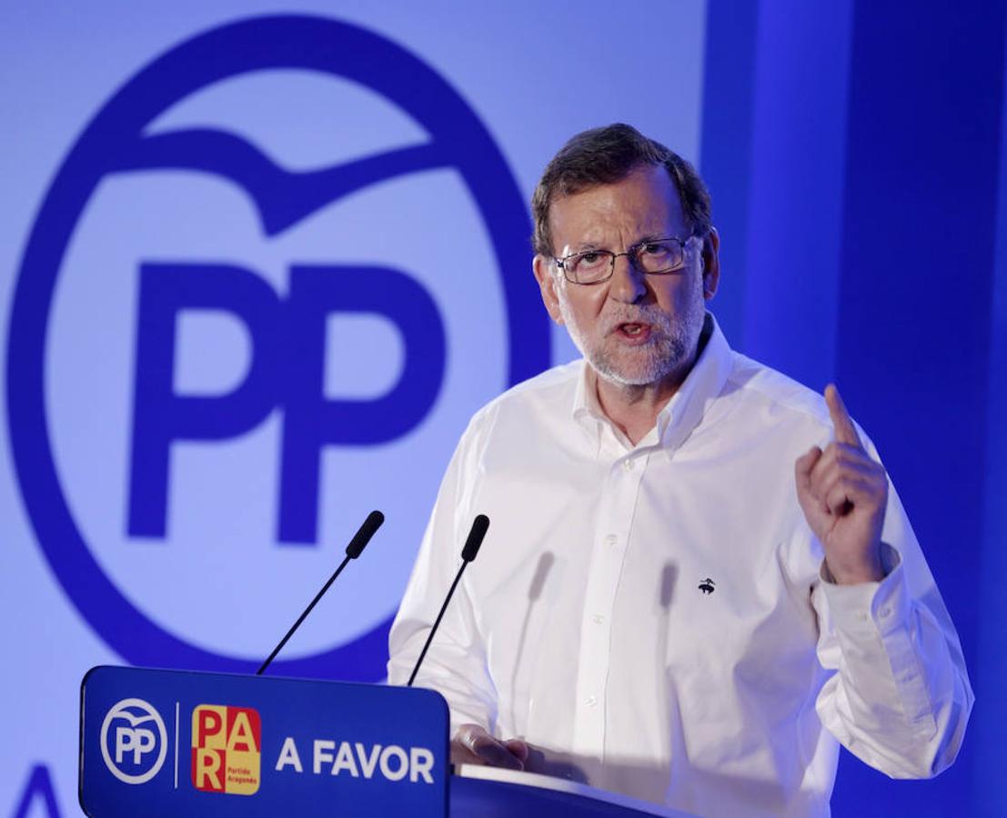 Rajoy, en otro acto este viernes en Zaragoza. 