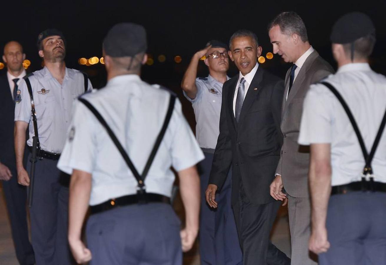 Las mejores imágenes de la llegada de Barack Obama a Madrid