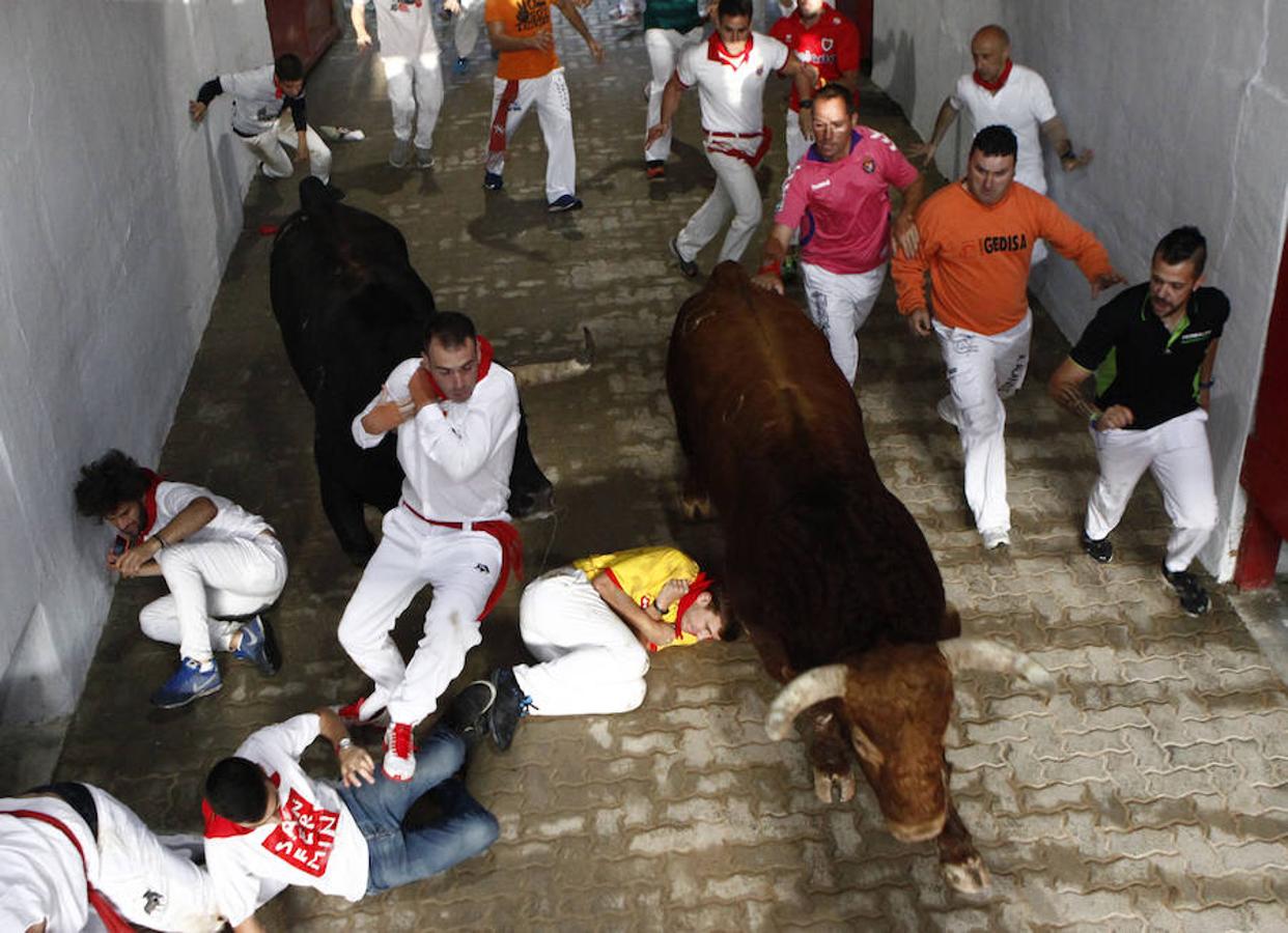 Las mejores imágenes del cuarto día de encierros en Pamplona