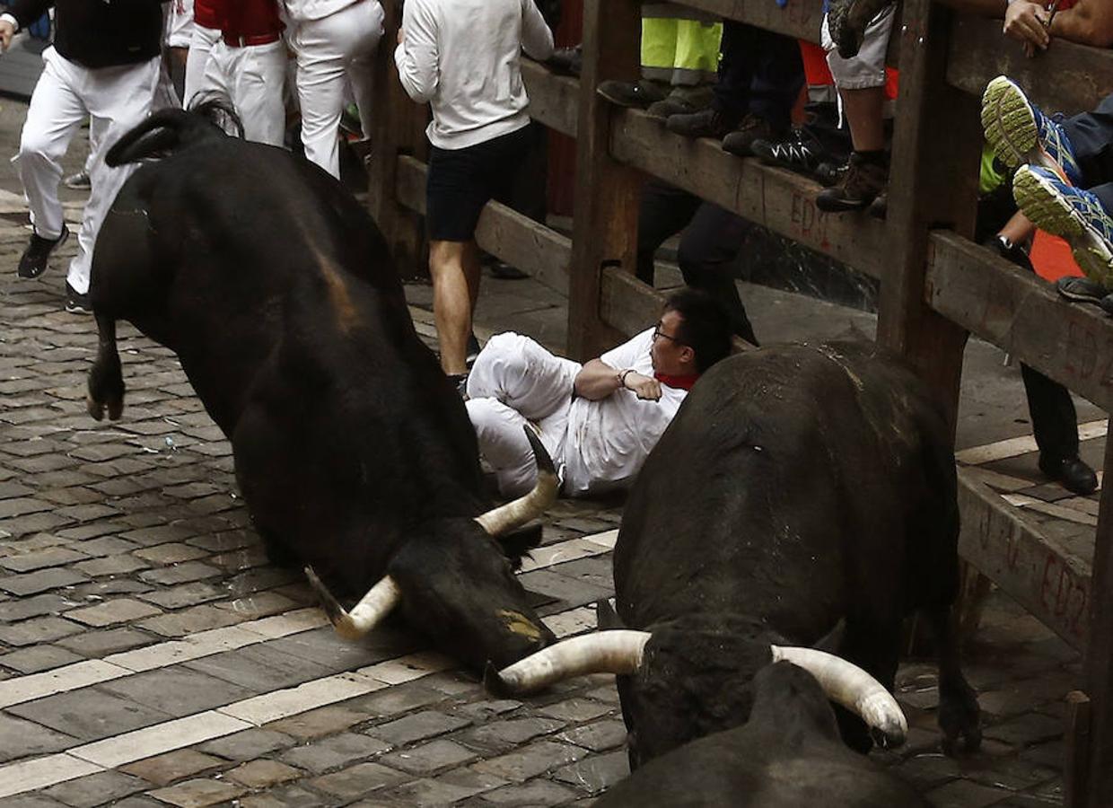 Han corrido los seis toros por delante de los cabestros en una carrera limpia y sin embestidas. 