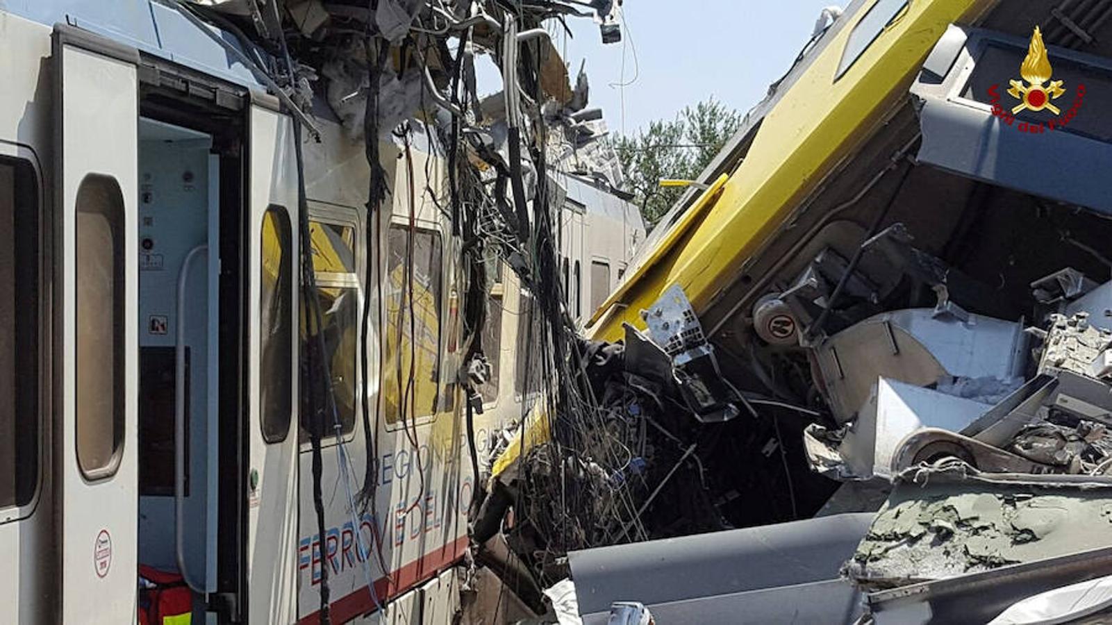 Accidente de tren mortal en Italia