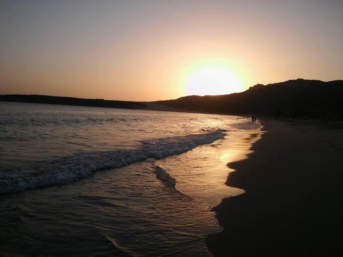 Atardecer en la plya de Bolonia (Cádiz)