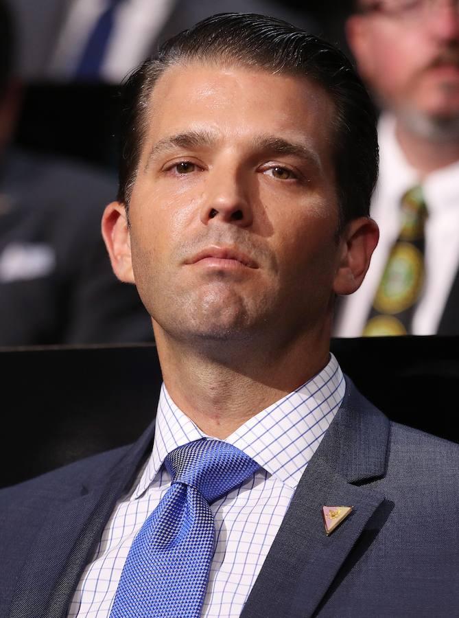 Donald Trump Jr. durante la convención. 