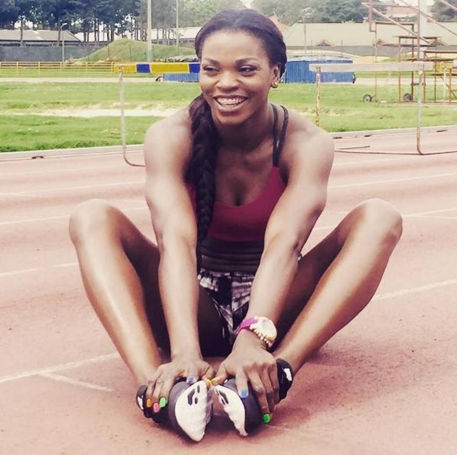 Caterine Ibargüen (32 años). Atleta de salto de longitud colombiana. 